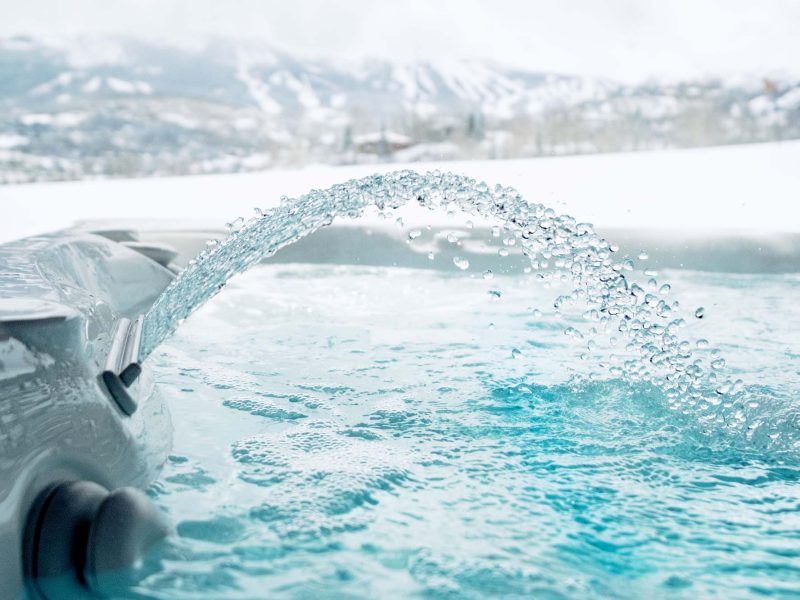 Caldera Utopia Cantabria jakuzzi télen